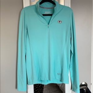 Packers Teal Nike Golf 1/4 Zip